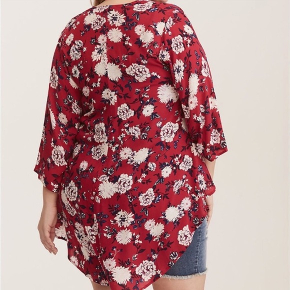 Torrid Floral kimono size M/L - Picture 2 of 12